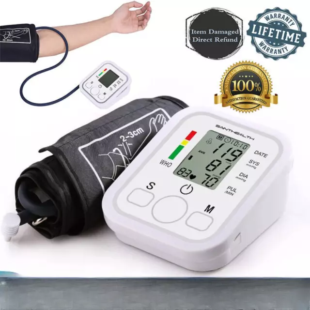 Automatic Blood Pressure Monitor Upper Arm Digital BP Machine Large Cuff