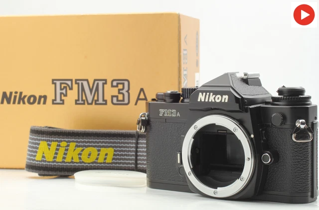 Video Tested [Top MINT in BOX] Nikon FM3A Black 35mm SLR Film Camera Body Japan