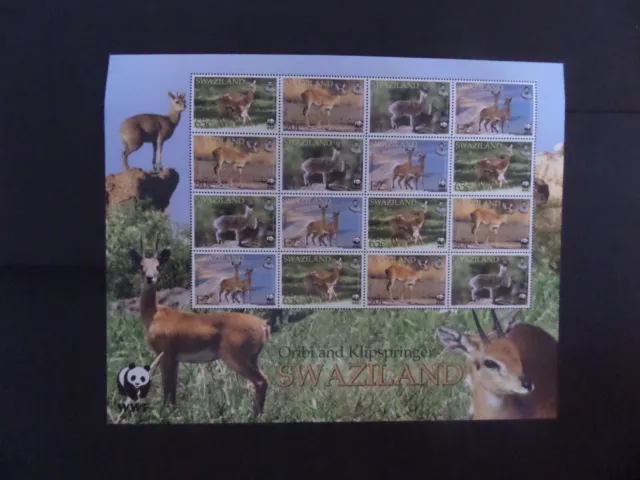 Swaziland 2001 Endangered Species Antelopes SG704/7 sheet MNH UM unmounted mint
