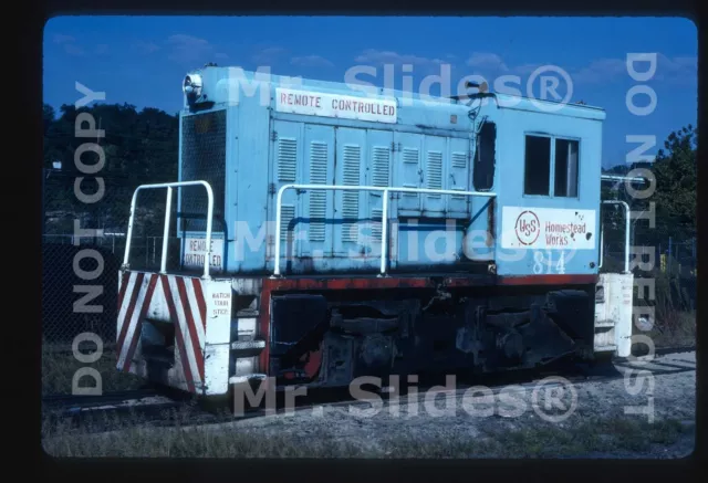 Original Slide U.S. Steel  Homestead Works Narrow Gauge DAV40T 814 In 1989