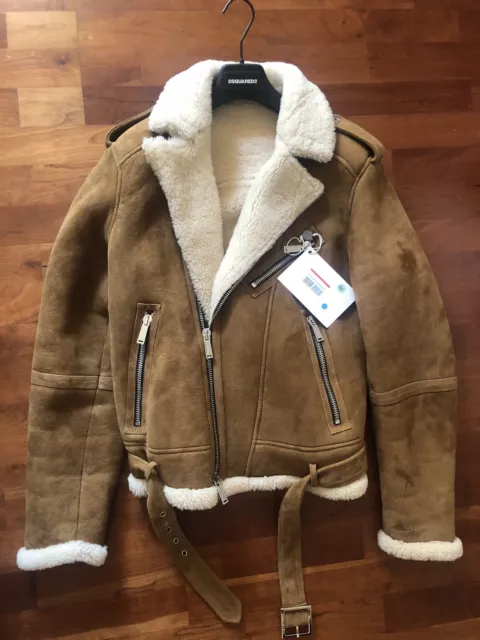 Dsquared deals shearling jacket