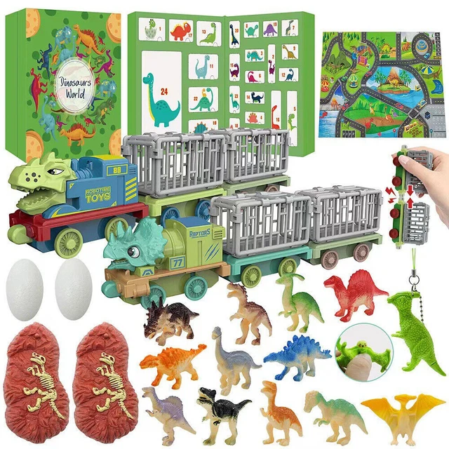 2024 CHRISTMAS ADVENT Calendar 24 Days Countdown Dinosaurs Toys Xmas