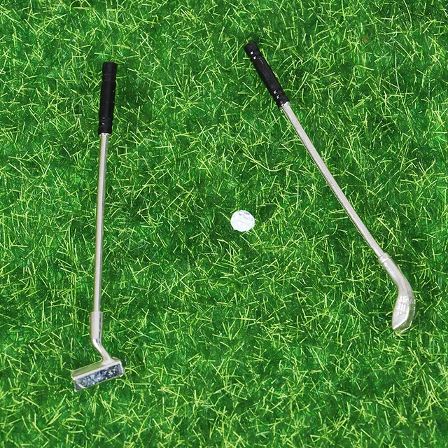 5PCS 112 DOLLHOUSE Miniature Furniture Metal Golf Clubs Set Pretend