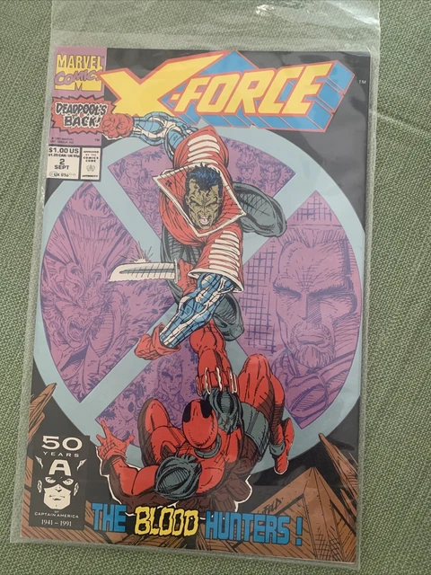 X-FORCE No. 2 1991 Marvel Comic Book DEADPOOL The BLOOD HUNTERS UNREAD