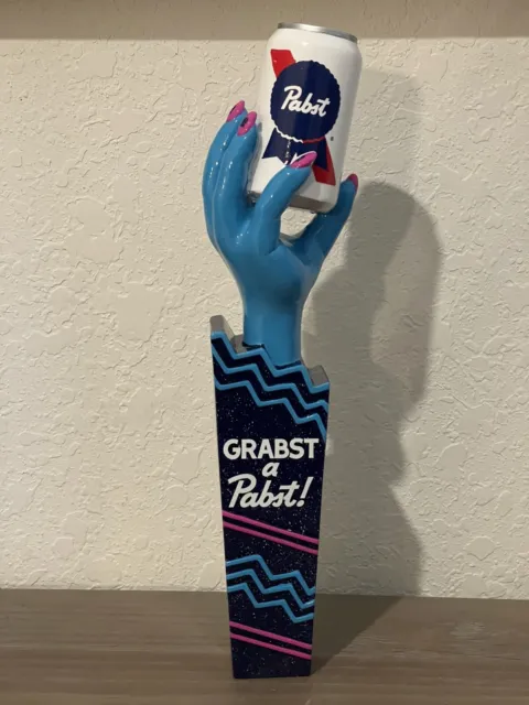 Pabst beer bar Tap Handle Kate Hush Monster Hand Grabst a pabst PBR- RARE- NEW