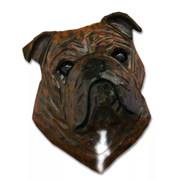 Bulldog Cabeza Placa Estatuilla De Manchado