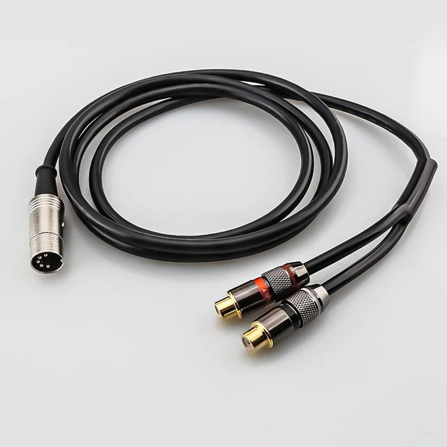 Cavo Stereo Quad CablesOnline BO-Q201 Cavo Adattatore Audio 1/4" Femmina A DIN-5 Maschio - 1 Piedi (30cm), Per HiFi Naim, Quad, Stereo BO Cavo Per Amplificatori Vintage
