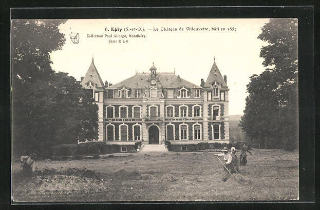 CPA Egly, Le Chateau de Villouvette, bati en 1857