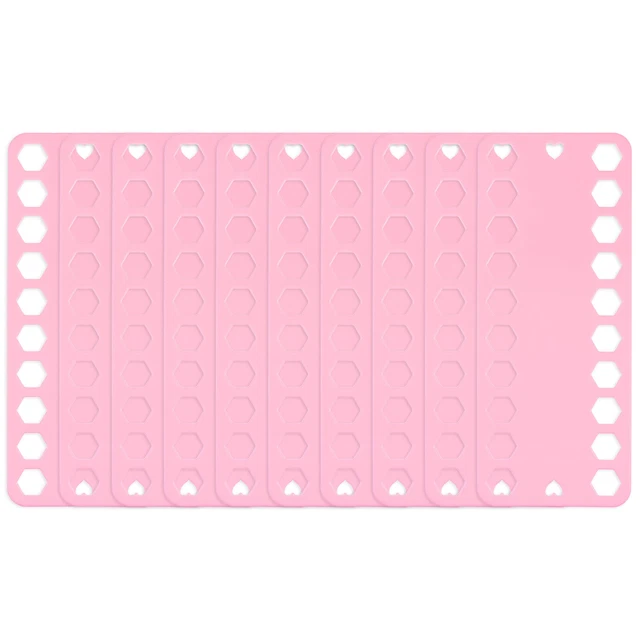 10 tarjetas organizadoras de hilo dental bordado 20 posiciones para coser rosa