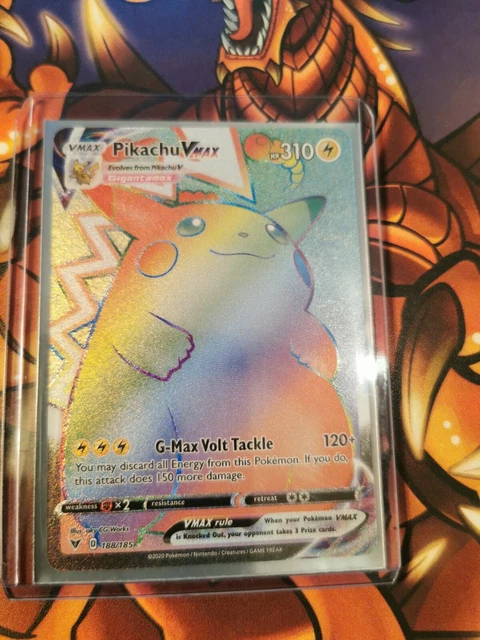 POKEMON CARD PIKACHU VMax Rainbow Rare - Vivid Voltage 188/185 - New!  180.00 - PicClick UK