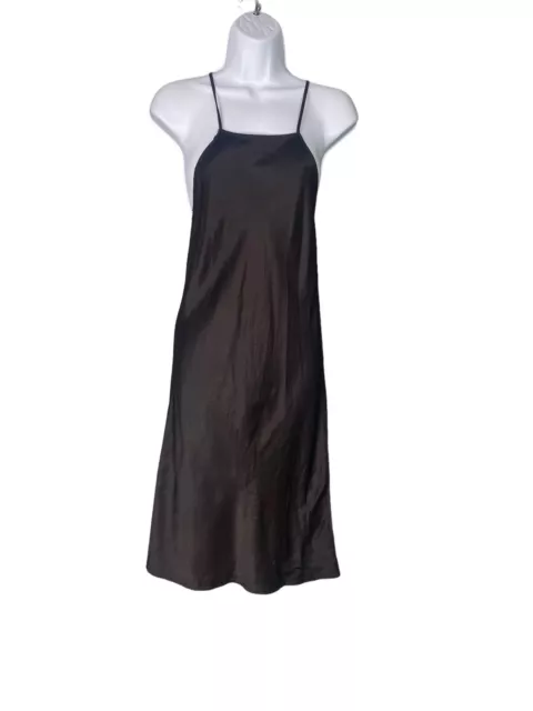 Lanston Womens Sexy Back Sleeveless Brown Slip Dress Size XS