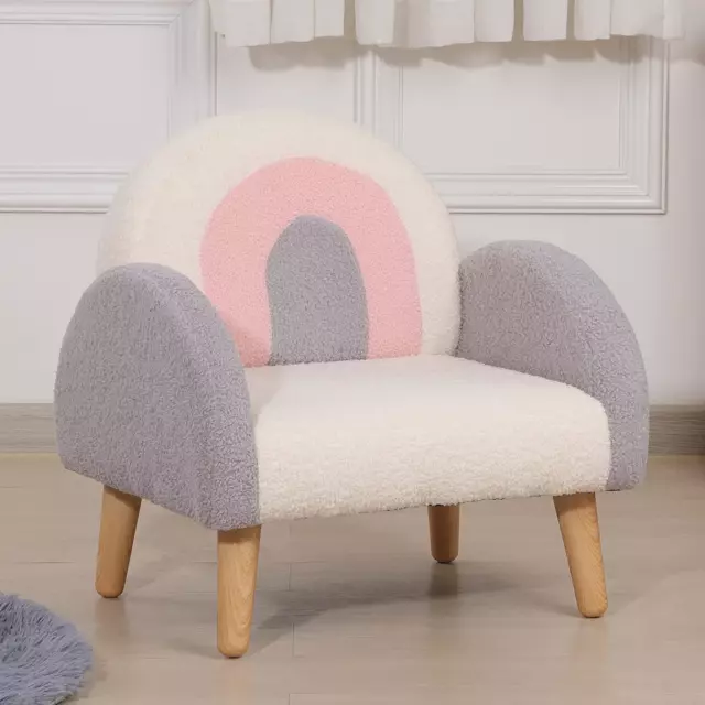 Kids' Upholstered Armchair with Fleece Cover - Perfect Toddler Chair for Reading