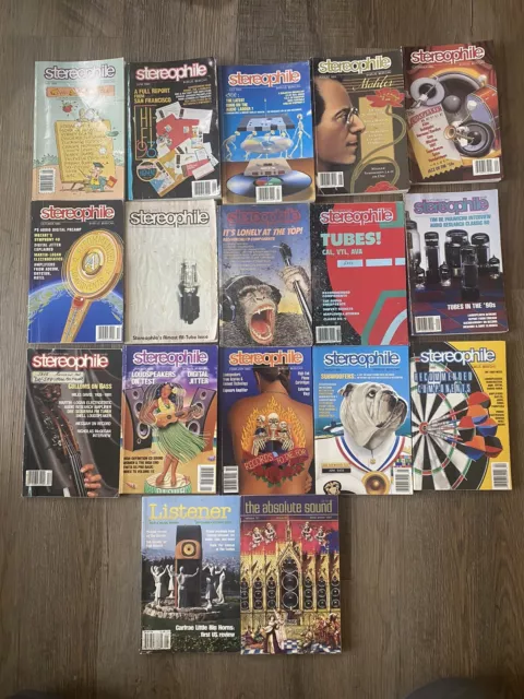 STEREOPHILE Magazine Lot of 17 Issues 1987-1993 High Fidelity Stereo Audiophile