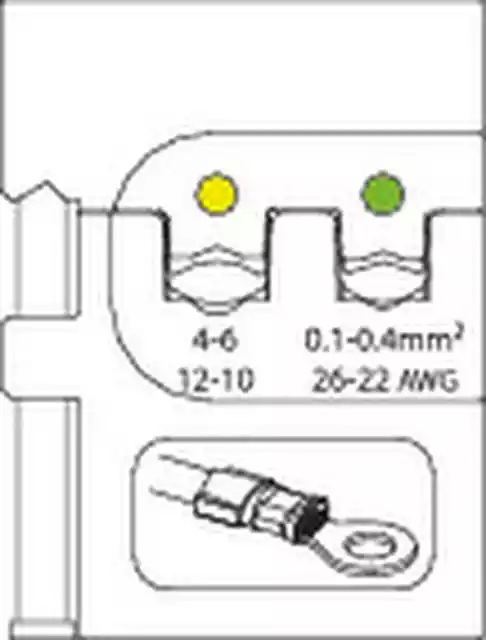 GEDORE Azul Modul-Einsatz para Aislado Terminales de Cable 0,1 -0 , 4/4-6