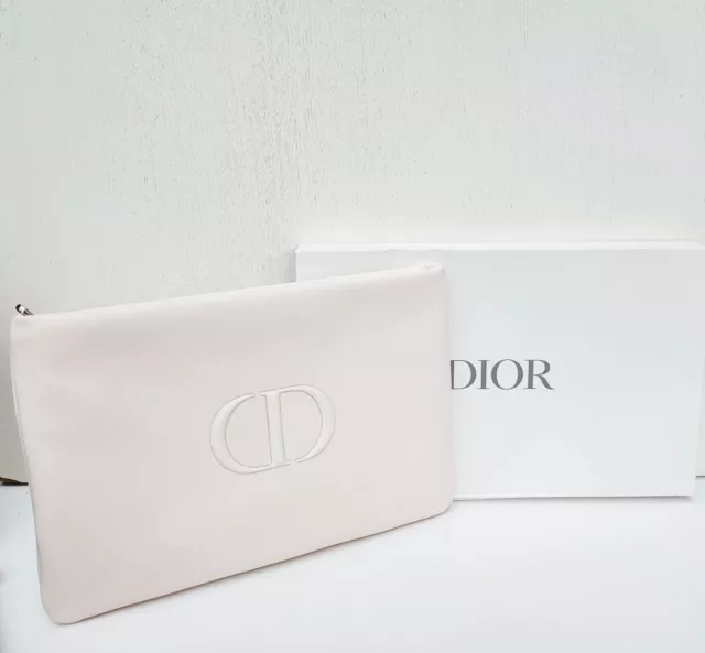 CD Dior Beauty White Makeup Cosmetics Bag / Pouch / Clutch / Case, Brand  NEW!