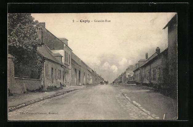 CPA Caply, Grande-Rue, vue de la rue