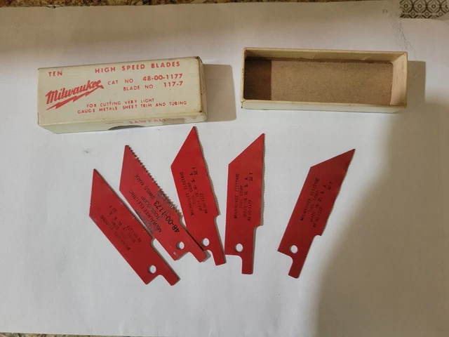 (5pk) 48-00-1177 Milwaukee 2-1/2" SAWZALL Blades 32T Metal Saw Blades