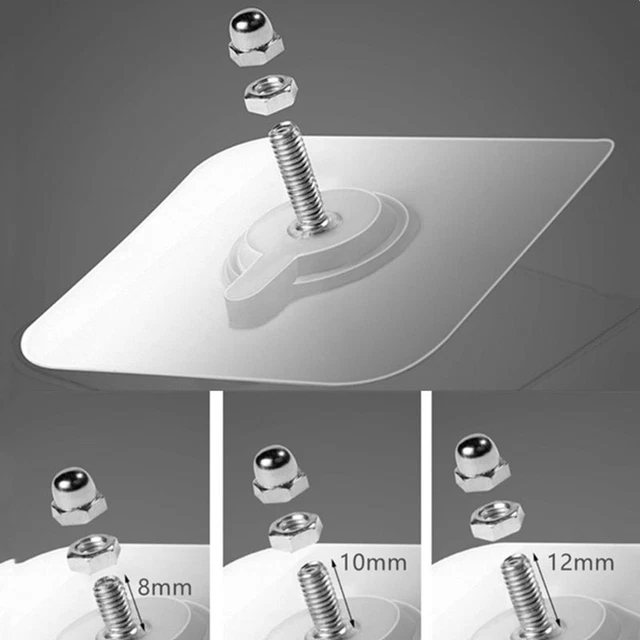 PVC Adhesive Nails Wall Poster-Waterproof Transparent Wall Screw Hook Hanger 5pc