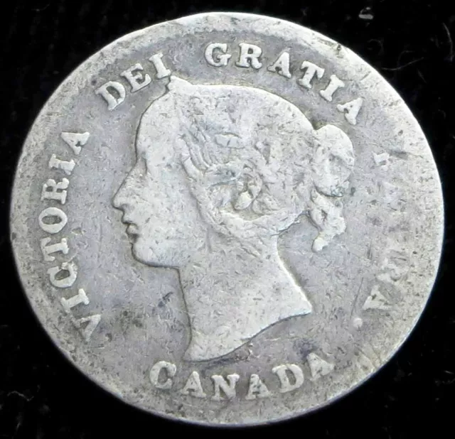 1872 H Silver Canada 5 Cents Queen Victoria Coin Heaton Mint