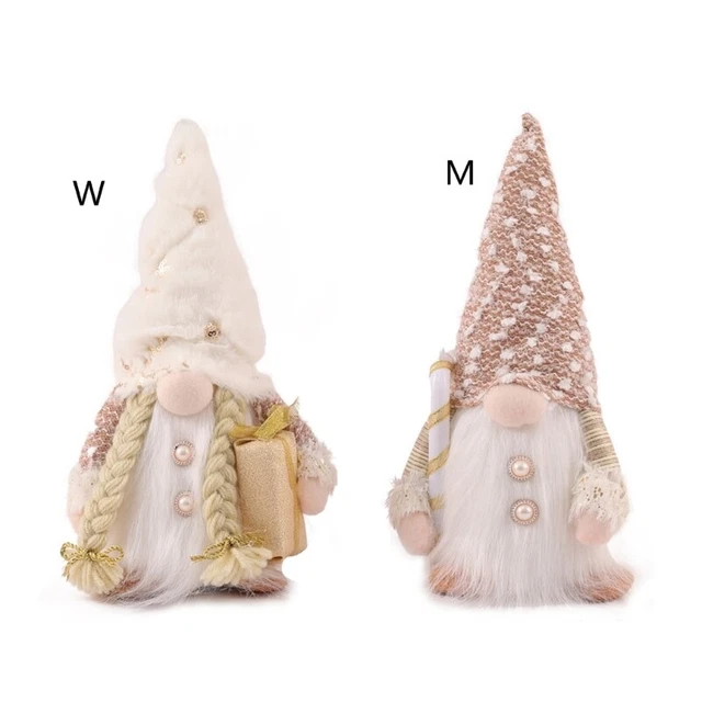 Glowing Christmas Gnome Doll with Lights Christmas Decoration for Home