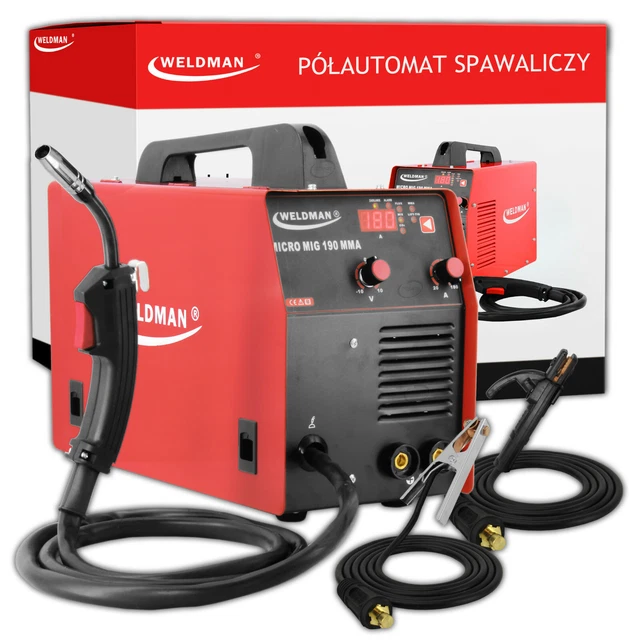 Weldman® MICRO MIG 190 Poste à souder soudage MIG MAG 180A FLUX MMA