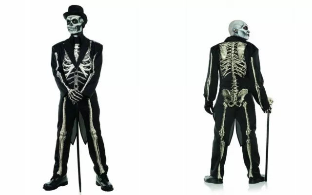 Underwraps Bone Chillin Skeleton Skull Mens Adult Teen Halloween Costume 28071