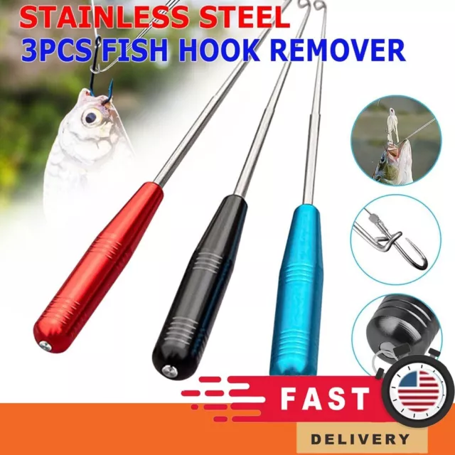 3 Pack Easy Fishing Hook Remover Detacher Fish Hook Detacher Tackle Removal Tool