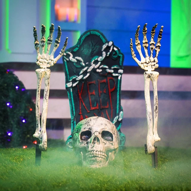 Halloween Deko Horror Skelett Schädel 3 Stück Gruseliger Skeleton Totenkopf Deko
