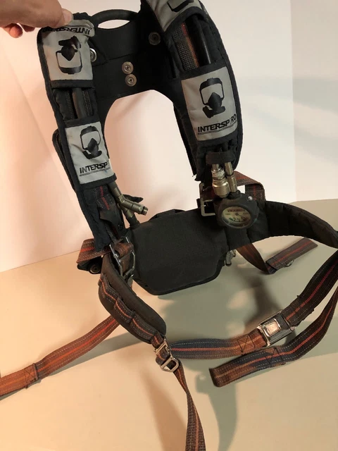 Vintage Interspiro Harness Assembly for Air Cylinder Tank Firefighters