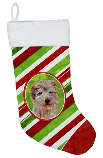 Norfolk Terrier Candy Cane Christmas Christmas Stocking SC9808-CS