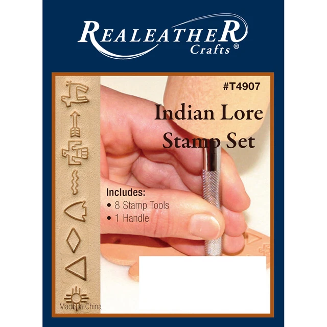 Juego de estampillas de tradición india ReaLeather Crafts T4907