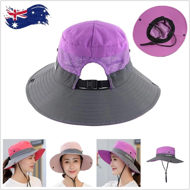 Furtalk Sun Straw Visor for Summer Packable Ponytail Beach UPF 80 Hats Travel in Beige