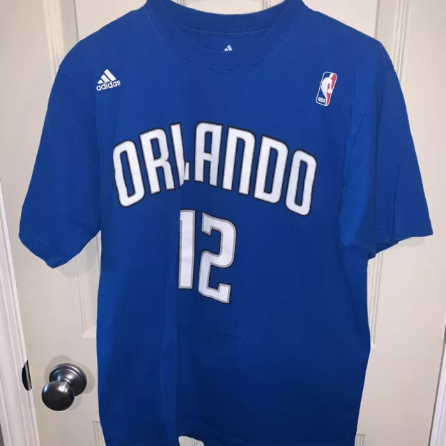 Dwight Howard Shirt Jersey Blue #12 Orlando Magic Adidas Medium Stitched