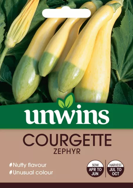 Unwins - Vegetable - Courgette - Zephyr - 10 Seeds