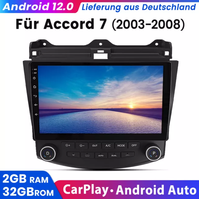 10'' Android 12 Autoradio Für Honda Accord 7 GPS Navi WIFI BT DAB+ Carplay 2+32G