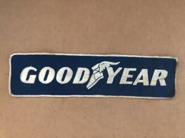 Vintage GOODYEAR TIRE Wing Foot Embroidered Patch Cheesecloth