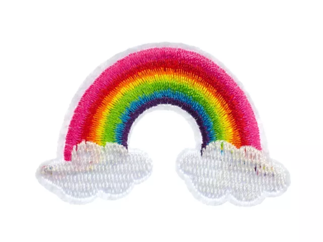 Rainbow Cloud Clouds Iron-On Sew-On Aufbuegler Miniblings Colourful Rain