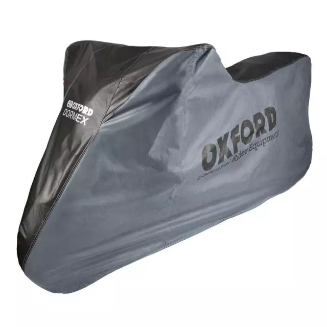 Oxford Dormex Indoor Motorcycle Dust Cover Small Motorbike Covers Black Grey