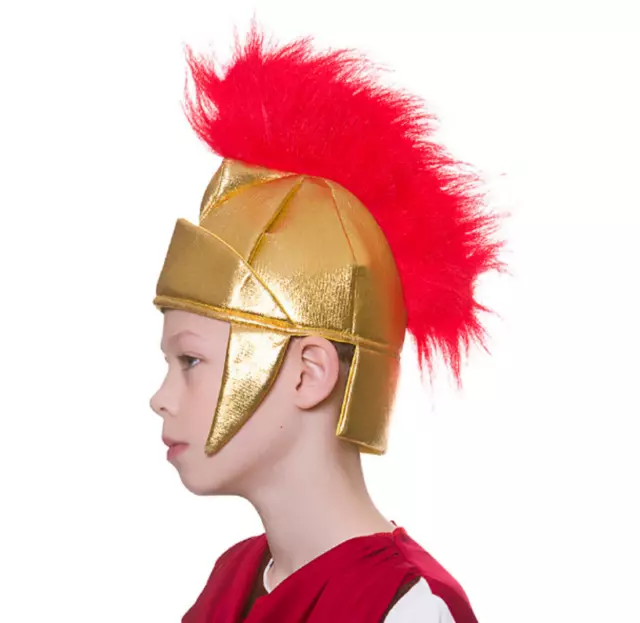 Child Roman Helmet Fancy Dress Crusader World Book Day Costume Hat Accessory