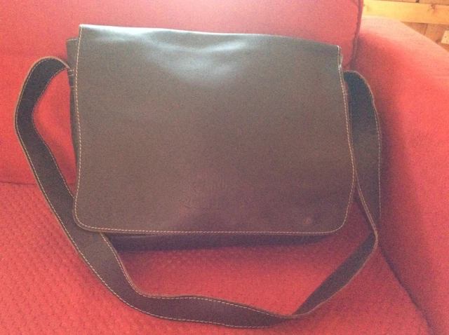Sac Bandoulière Gris Polyester Et Cuir - Sylvain Lefebvre - Parfait état Occasion