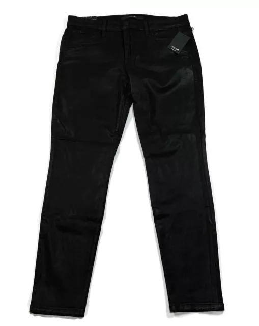 Joes Jeans Skinny Ankle Jet Black Coated Jeans Womens 31 x 27 New NWT Stretch