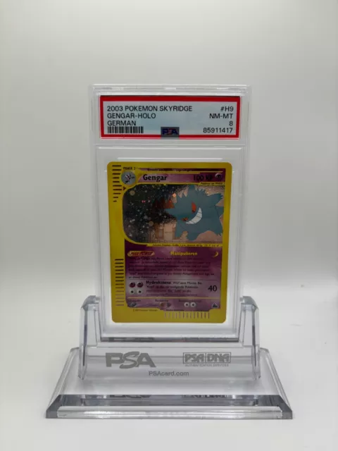 2003 Pokemon Skyridge Gengar H9 - German Holo - PSA 8