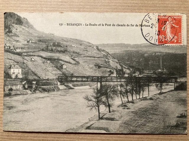 Cpa Besançon - The Doubs And The Bridge Of Mortal Railway - (1920?)