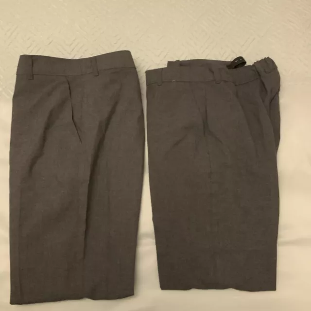 Boys M&S Black School Trousers Age 15-16 Years Regular Fit  X 2