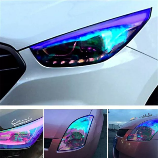 Chameleon Colorful Car Headlight Taillight Vinyl Tint Film Wrap 12 * 39 Inches