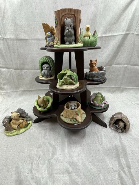 Lot 13 Figurines Woodland Surprises 1984 Franklin Mint – Excellent état