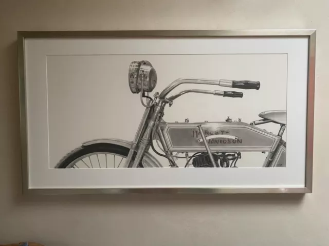 Dan Pyle Original Kohlezeichnung aus 2017 Motiv Harley Davidson Titel MotorBike