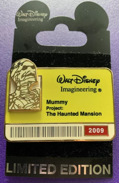 Disney Wdi Haunted Mansion Mummy 2009 Id Badge Limited Edition Series Pin