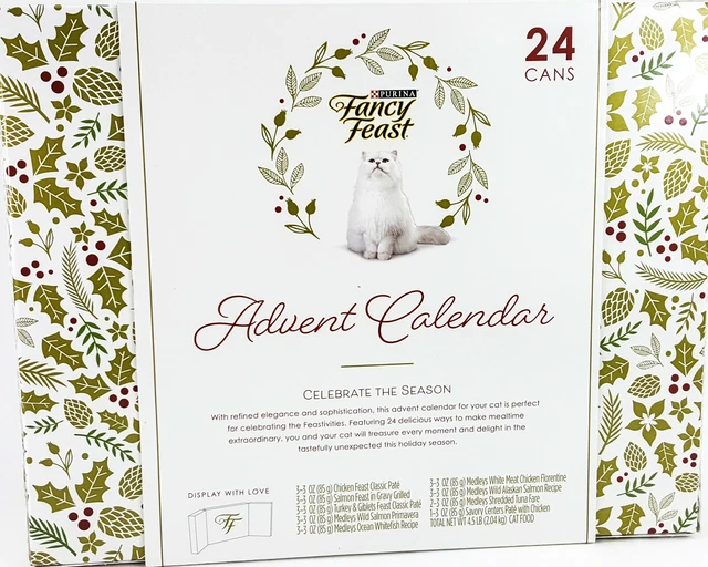 FANCY FEAST ADVENT Calendar Cat Food 24 Days of Christmas 3oz Cans 4
