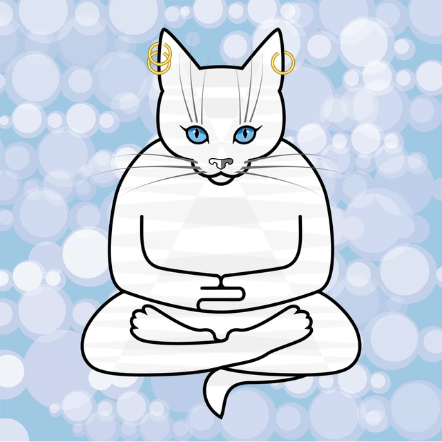 Sacred Feline Poetry Society #32 - unique original NFT Art by jdeecken